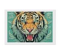 Tiger Head Pattern Diamond Painting Kits for Adults, DIY 5D Diamond Painting Kits for Beginners, Round Full Drill Diamond Dots Paintings, Diamonds Pictures Gem Art for Crafts Home Decor 8"x12"