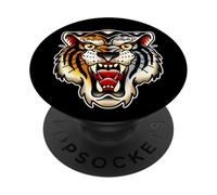 Tiger Head Tattoo Flash Fierce PopSockets Adhesive PopGrip