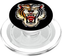 Tiger Head Tattoo Flash Fierce PopSockets PopGrip for MagSafe