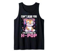 Tiger Hong Kong PopCan't Hear You I'm Listening To H-Pop Tank Top