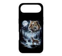 Tiger Howling at Moon 90's Retro Safari Animal Case for iPhone Air
