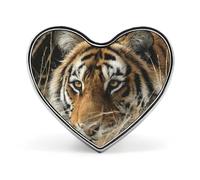 Tiger Hunting Badge Pin Brooch Button Stylish Heart Shaped Decorative for Clothes Backpacks Hats