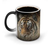 Tiger Hunting Funny Mug Coffee Tea Cup Color Changing Heat Sensitive for Home Office