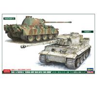 Tiger I & Panther G 2 Kits In Box 1:72 Plastic Model Kit HASEGAWA