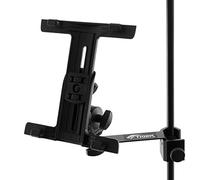 TIGER IMCA-BK Tablet iPad Holder Mount for Microphone/Music Stand with Adjustable Clamp Black