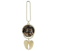 Tiger in Cave Car Hanging Pendant, Zinc Alloy Rearview Mirror Charms - Relieve Visual Fatigue, Vintage Keychain Pendant, Lucky Car Interior Hanging Decoration, Golden-Style
