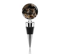 Tiger in Cave Wine Stoppers Reusable Wine Bottle Stopper Decorative Champagne Stoppers Silicone Beverage Bottle Sealer Keep Fresh, Leakproof Wines Saver for Bar Party Decor