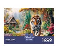 Tiger in ForestAwe-Inspiring Jigsaw Puzzles for Adults A 1000-Piece (Advanced) Saga of Impossible, Hard, And Difficult Challenging Puzzle Games for Women & Men - A Bonding Adventure for Adults And Ki