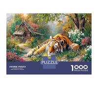 Tiger in Garden 1000Piecess JigsawPuzzlesSanta Cosmic ForAdults Colourful Brainteasing Age12+byth Challenging The Impossible Difficult Game Fun, Challenging 70x50cm/1000pcs