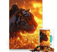 Tiger in Golden Light 1000 Piece Jigsaw Puzzle for Teenagers Smart Toy Bonding Time Accurate Cut Art Collection Piece 38x26cm