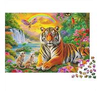 Tiger in Jungle ParadiseJigsaw Puzzle Animal Non Toxic Couples Logic Training Party Game Best Puzzle Gift 1000 Pieces 70x50cm/1000pcs