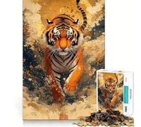 Tiger in Motion 1000 Piece Jigsaw Puzzle for Adults Think Smart Toy Indoor Fun Smooth Cut Santa Wish Pick 38x52cm