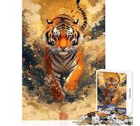 Tiger in Motion 1000 Piece Jigsaw Puzzles Strengthen Cognitive Ability And Skill Soothing Serene Leisure Play (50x75cm)