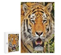 Tiger in Nature 1000-Piece Set Wooden Jigsaw Puzzle - Sustainable Wooden Material, Perfect Skill Development for Couples
