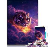 Tiger in The Clouds Jigsaw Puzzles 1000 Pieces for Adults Teens,Staycation Kill Time with Fully Interlocking Randomly Shaped Pieces (50x75cm)