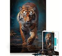 Tiger In The Jungle 1000 Pieces Jigsaw Puzzles for Teenagers Recall Upgrade Relaxing Fun Clear Cut Seasonal Gift 38x52cm