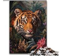Tiger in The Jungle Adult Jigsaws 1000 Pieces Difficult, Challenging Game And Family Play Parent-child Interaction (50x75cm)