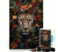 Tiger in The Jungle Art Jigsaw Puzzles 1000 Piece for Teenagers Mind Skill Toy Cozy Relax Design Assembly Thoughtful Gift 38x26cm