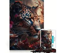Tiger in The Jungle Jigsaws 1000 Pieces for Adults Mind Exercise Toy Stress Relief Design Assembly Elegant Gift 38x26cm