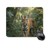 Tiger in The Jungle Mouse Pad - Non-Slip Rubber Base Ultra-Thin Desk Mat Waterproof & Portable Mousepad for Gaming, Office, Design 20 * 25cm