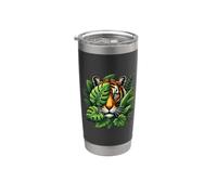 Tiger in the Jungle with Wilderness and Nature Stainless Steel Insulated Tumbler
