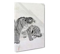 Tiger in the Rain by Maruyama Okyo Canvas Print | Gallery Wrapped 30mm Frame Wall Art | 30x20 inches | Ready to Hang | Contemporary Animals Picture | Living Room Bedroom Lounge Office