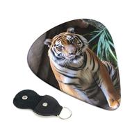 Tiger In The Zoo 6 Pack Guitar Picks With Holder, Personalized Guitar Plectrums Non-Slip Portable Ukulele Bass Picks 0.96mm For Acoustic Guitar Lovers Gifts