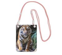 Tiger in the zoo Crossbody Phone Bag for Women Men Waterproof Mini Cellphone Purse Wallet Small Crossbody Bags with Adjustable Strap Travel Cell Phone Pouch Belt Pouch