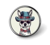 Tiger in The Zoo Round Lapel Pin Brooch Badge Cute Tie Tack Pin for Hats, Clothing, Bags Unique Fashion Accessories Gift for Men & Women, Circular, Aluminum, no gemstone