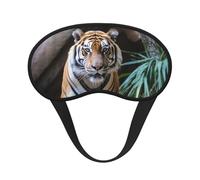 Tiger in The Zoo Sleep Mask for Side Sleepers: Blackout Eye Masks for Sleeping - Soft Breathable Soft Eye Shade Cover for Travel - Adjustable Night Blindfold for Men Women Gifts