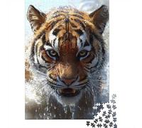 Tiger in Water Close-Up, Classic Puzzle, 1000 Pieces, 70x50cm/1000pcs