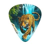 Tiger In Waterfall Scene Guitar Picks Gift Set - 12 Smooth Durable Plectrums For Acoustic, Electric & Bass Guitar, Perfect Present For Guitar Lovers & Musicians