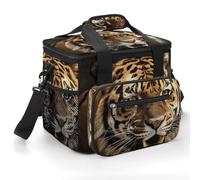 Tiger Insulated Lunch Box Portable Cooler Bag Extra Large Lunch Bag Lunch Cooler Leakproof Ice Chest Thermal Cooler Shopping Bags for Beach, Picnic, Camping, Shopping