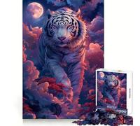 Tiger Japanese Fantasy Art Jigsaw Puzzles for Teenagers 1000 Piece Clear Logic Toy Peaceful Fun Perfect Cut Warm Surprise 50x75cm