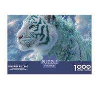Tiger Jigsaw Puzzles for Adult Challenging Puzzle Games The Impossible Challenge 1000 Piece Difficult Hard Jigsaw Puzzles for Man And Woman with Letters on Back 38x26cm/1000pcs