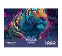 Tiger Jigsaw Puzzles for Adult Difficult Challenges 1000 Pieces Difficult Hard Jigsaw Puzzles for Man And Woman with Letters on Back 52x38cm/1000pcs