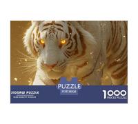 Tiger Jigsaw Puzzles for Adult The Impossible Challenge 1000 Pieces Difficult Hard Jigsaw Puzzles for Man And Woman with Letters on Back 38x26cm/1000pcs