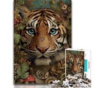 Tiger Jigsaw Puzzles for Adults 1000 Piece Puzzle,Challenging To Complete But Fun And Humorous Educational Game for Birthday (38x26cm)