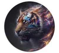 Tiger Jigsaw Puzzles for Adults 1000 Piece Round Puzzle 1000 Pieces Jigsaw Perfect for Teenagers & Home Decor 67.5x67.5cm