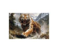 Tiger Jigsaw Puzzles for Adults 2000, Wooden 2000 Piece Jigsaw Puzzles for Adults Animal, Educational Puzzle Games for The Whole Family Together, Puzzle for Wall Art Home Decor 28x40 inch LZPT-03108
