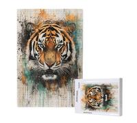 Tiger Jigsaw Puzzles for Adults 300 Piece, Animal Puzzles for Adults Wooden, Funny/Difficult/Impossible/Challenging Decompression Games, As a Birthday for Women and Men ML-338