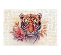 Tiger Jigsaw Puzzles for Adults 4000, 4000 Piece Jigsaw Puzzles for Adults, 141.5x87.5cm Hard Impossible Wooden Puzzle, Challenging Game for the Whole for Women, Gifts for Men, Theme: (Rose), -6855