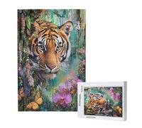 Tiger Jigsaw Puzzles for Adults 500 Piece, Animal Puzzles for Adults Wooden, Funny/Difficult/Impossible/Challenging Decompression Games, As a Birthday for Women and Men ML-892