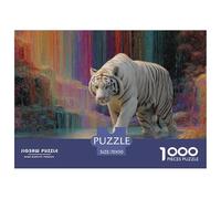 Tiger Jigsaw Puzzles for Adults Challenging Puzzle Games The Impossible Challenge 1000 Piece Difficult Hard Jigsaw Puzzles for Man And Woman with Letters on Back 70x50cm/1000pcs