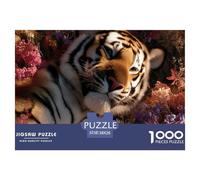 Tiger Jigsaw Puzzles for Adults Challenging Puzzle Games The Impossible Challenge 1000 Pieces Difficult Hard Jigsaw Puzzles for Man And Woman with Letters on Back 38x26cm/1000pcs