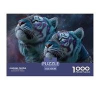 Tiger Jigsaw Puzzles for Adults Challenging Puzzles The Impossible Challenge 1000 Pieces Difficult Hard Jigsaw Puzzles for Man And Woman with Letters on Back 52x38cm/1000pcs