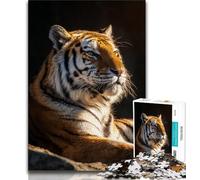 Tiger Jigsaw Puzzles for Adults Teenagers Jigsaws Puzzle,Staycation Kill Time with Fully Interlocking Randomly Shaped Pieces (50x75cm)