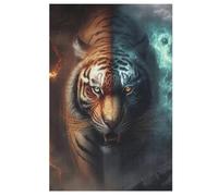 Tiger Jigsaw Puzzles for Kids 1000 Pieces 3d Tiger Wooden Puzzle Decompression Game for Adults Women Kids Girl Family Gathering Educational Game Toys （78×53cm）