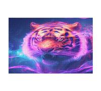 Tiger Jigsaw Puzzles for Kids 1000 Pieces 3d Tiger Wooden Puzzle Decompression Game for Adults Women Kids Girl Family Gathering Educational Game Toys （75×50cm）