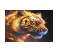 Tiger Jigsaw Puzzles for Kids 1000 Pieces 3d Wooden Puzzle Decompression Game for Adults Women Girl Educational Game Toys （75×50cm）